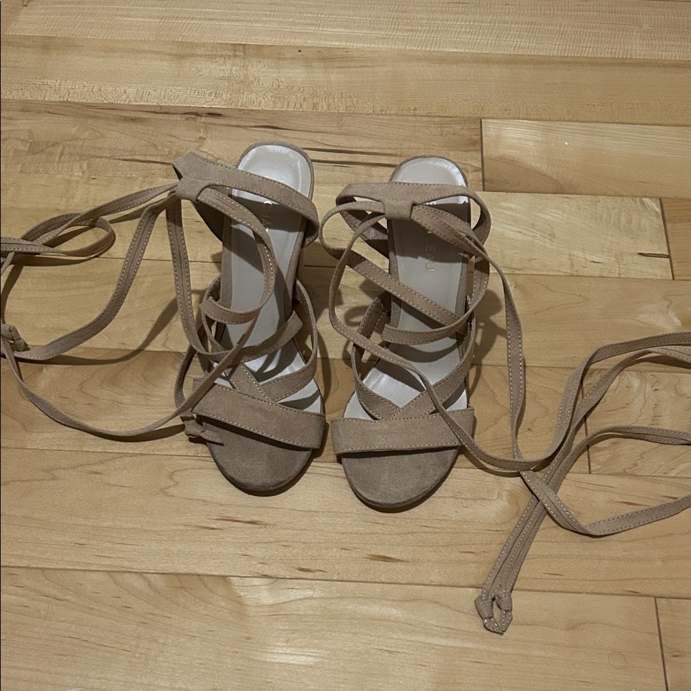 Le Chateau Beige Strappy Heels